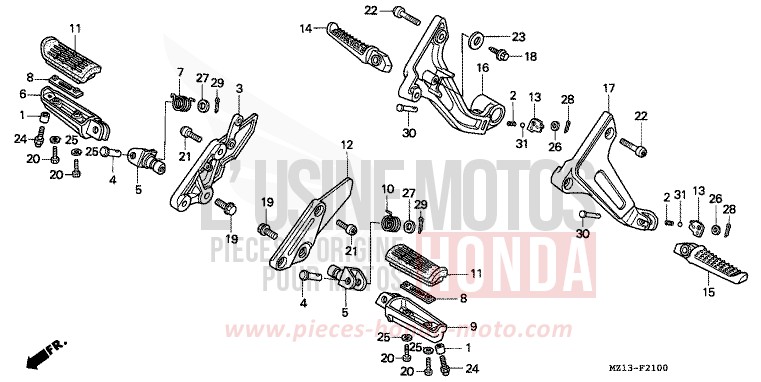 STEP for CB1000F "Big One" PEARL FADELESS WHITE (NH341K) from 1993